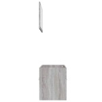 vidaXL Set mobilier de baie, 2 piese, gri sonoma, lemn prelucrat vidaXL Set mobilier de baie, 2 piese, gri sonoma, lemn prelucrat