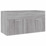 vidaXL Set mobilier de baie, 2 piese, gri sonoma, lemn prelucrat vidaXL Set mobilier de baie, 2 piese, gri sonoma, lemn prelucrat