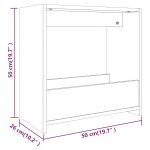 vidaXL Masă laterală, gri sonoma, 50x26x50 cm, lemn compozit vidaXL Masă laterală, gri sonoma, 50x26x50 cm, lemn compozit