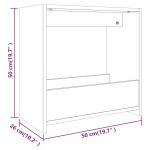 vidaXL Masă laterală, stejar maro, 50x26x50 cm, lemn prelucrat vidaXL Masă laterală, stejar maro, 50x26x50 cm, lemn prelucrat