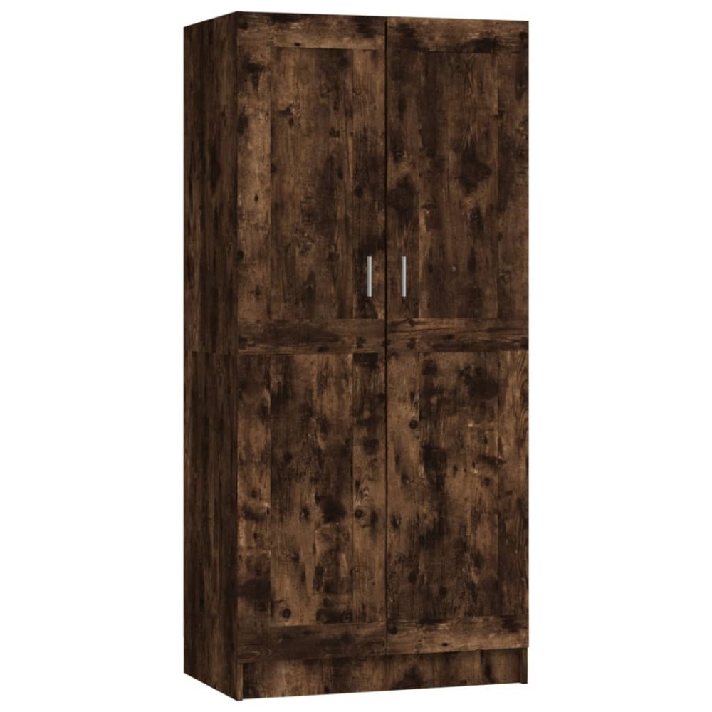 vidaXL Șifonier, stejar fumuriu, 82,5x51,5x180 cm, lemn prelucrat