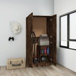 vidaXL Șifonier, stejar fumuriu, 82,5x51,5x180 cm, lemn prelucrat vidaXL Șifonier, stejar fumuriu, 82,5x51,5x180 cm, lemn prelucrat