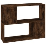 vidaXL Bibliotecă/Separator de cameră, stejar fumuriu, 80x24x63 cm vidaXL Bibliotecă/Separator de cameră, stejar fumuriu, 80x24x63 cm