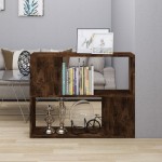 vidaXL Bibliotecă/Separator de cameră, stejar fumuriu, 80x24x63 cm vidaXL Bibliotecă/Separator de cameră, stejar fumuriu, 80x24x63 cm