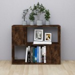vidaXL Bibliotecă/Separator de cameră, stejar fumuriu, 80x24x63 cm vidaXL Bibliotecă/Separator de cameră, stejar fumuriu, 80x24x63 cm