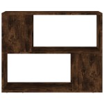 vidaXL Bibliotecă/Separator de cameră, stejar fumuriu, 80x24x63 cm vidaXL Bibliotecă/Separator de cameră, stejar fumuriu, 80x24x63 cm