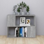vidaXL Bibliotecă/Separator de cameră, gri sonoma, 80x24x63 cm vidaXL Bibliotecă/Separator de cameră, gri sonoma, 80x24x63 cm