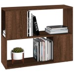 vidaXL Bibliotecă/Separator de cameră, stejar maro, 80x24x63 cm vidaXL Bibliotecă/Separator de cameră, stejar maro, 80x24x63 cm