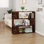 vidaXL Bibliotecă/Separator de cameră, stejar afumat, 100x24x194 cm vidaXL Bibliotecă/Separator de cameră, stejar afumat, 100x24x194 cm