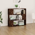 vidaXL Bibliotecă/Separator de cameră, stejar afumat, 100x24x194 cm vidaXL Bibliotecă/Separator de cameră, stejar afumat, 100x24x194 cm
