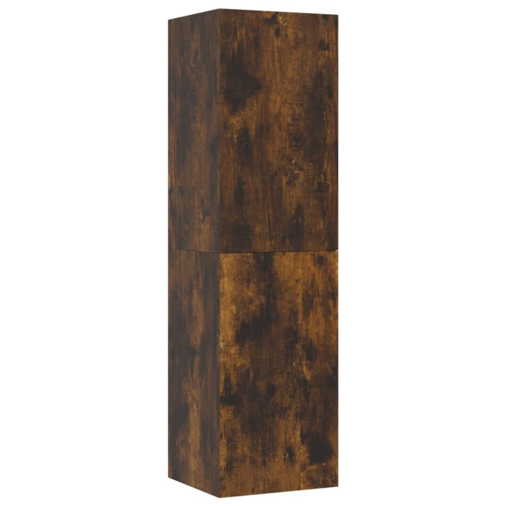 vidaXL Comodă TV cu montaj pe perete, stejar fumuriu, 30,5x30x110 cm