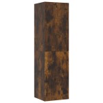 vidaXL Comodă TV cu montaj pe perete, stejar fumuriu, 30,5x30x110 cm
