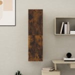 vidaXL Comodă TV cu montaj pe perete, stejar fumuriu, 30,5x30x110 cm