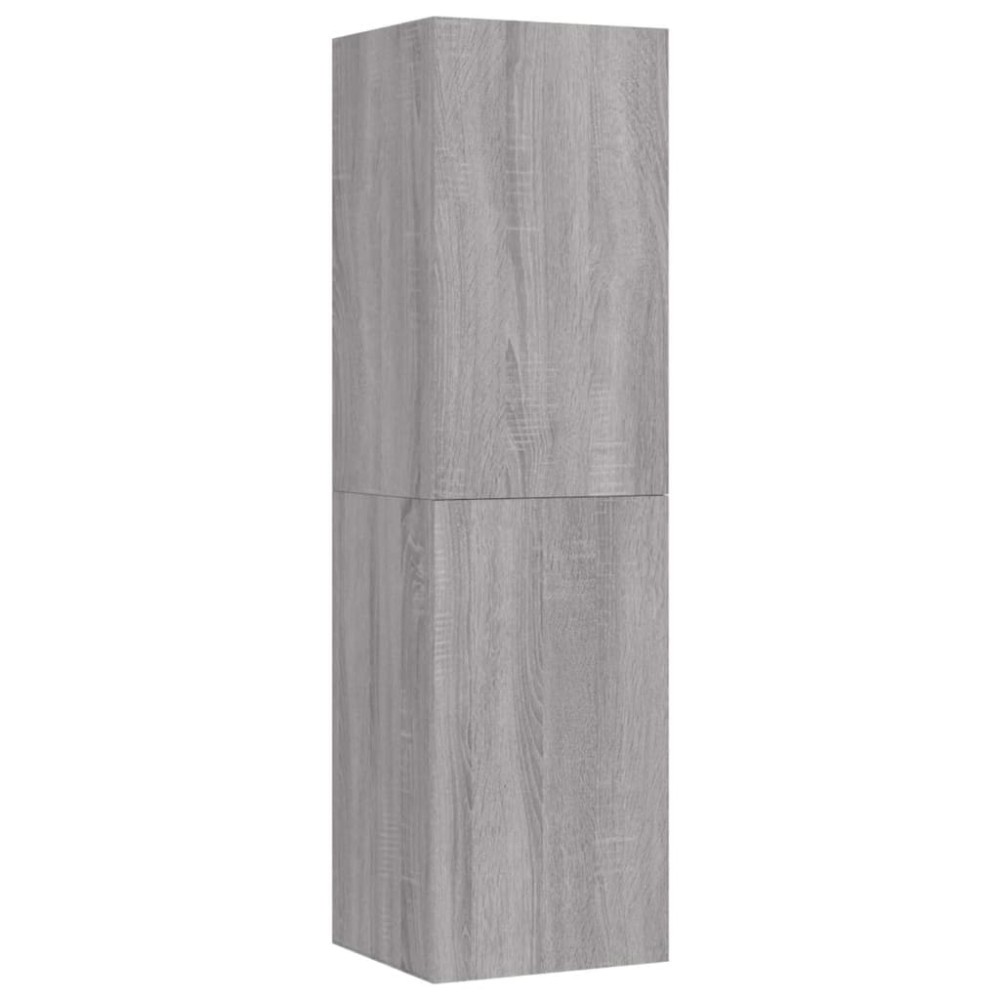 vidaXL Dulap TV montat pe perete, gri sonoma, 30,5x30x110 cm