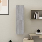vidaXL Dulap TV montat pe perete, gri sonoma, 30,5x30x110 cm