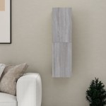 vidaXL Dulap TV montat pe perete, gri sonoma, 30,5x30x110 cm