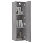 vidaXL Dulap TV montat pe perete, gri sonoma, 30,5x30x110 cm
