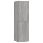 vidaXL Dulapuri TV montat pe perete, 2 buc., gri sonoma 30,5x30x110 cm