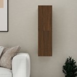 vidaXL Comodă TV cu montaj pe perete, stejar maro, 30,5x30x110 cm