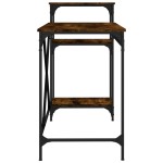 vidaXL Birou cu rafturi stejar fumuriu 135x50x90 cm lemn compozit/fier