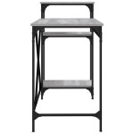 vidaXL Birou cu rafturi, gri sonoma, 135x50x90 cm, lemn compozit/fier