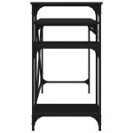 vidaXL Birou cu rafturi, negru, 105x50x90 cm, lemn compozit și fier