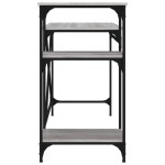 vidaXL Birou cu rafturi, gri sonoma, 105x50x90 cm, lemn compozit/fier