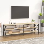 vidaXL Comodă TV, stejar sonoma, 160x40x50 cm, lemn prelucrat vidaXL Comodă TV, stejar sonoma, 160x40x50 cm, lemn prelucrat