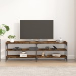 vidaXL Comodă TV, stejar fumuriu, 160x30x50 cm, lemn prelucrat