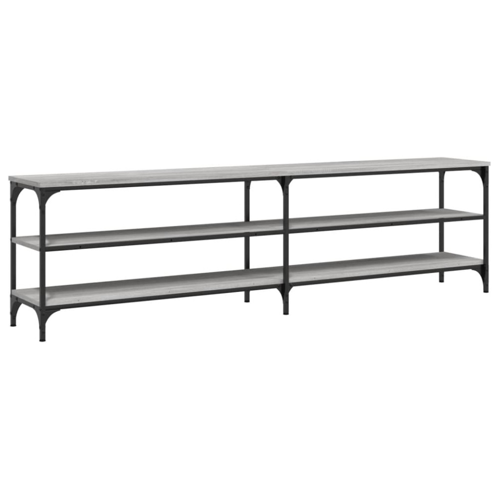 vidaXL Comodă TV, gri sonoma, 180x30x50 cm, lemn prelucrat și metal