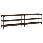 vidaXL Comodă TV, stejar maro, 180x30x50 cm lemn prelucrat și metal