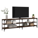 vidaXL Comodă TV, stejar maro, 180x30x50 cm lemn prelucrat și metal