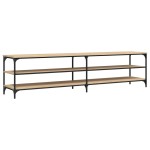 vidaXL Comodă TV, stejar sonoma, 200x30x50 cm, lemn prelucrat și metal vidaXL Comodă TV, stejar sonoma, 200x30x50 cm, lemn prelucrat și metal