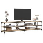 vidaXL Comodă TV, stejar sonoma, 200x30x50 cm, lemn prelucrat și metal vidaXL Comodă TV, stejar sonoma, 200x30x50 cm, lemn prelucrat și metal