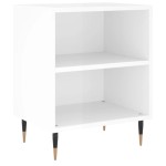 vidaXL Noptieră, alb extralucios, 40x30x50 cm, lemn compozit vidaXL Noptieră, alb extralucios, 40x30x50 cm, lemn compozit