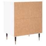 vidaXL Noptieră, alb extralucios, 40x30x50 cm, lemn compozit vidaXL Noptieră, alb extralucios, 40x30x50 cm, lemn compozit