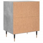vidaXL Noptiere, 2 buc., gri beton, 40x30x50 cm, lemn compozit