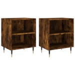 vidaXL Noptiere, 2 buc., stejar fumuriu, 40x30x50 cm, lemn compozit vidaXL Noptiere, 2 buc., stejar fumuriu, 40x30x50 cm, lemn compozit