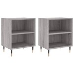 vidaXL Noptiere, 2 buc., gri sonoma, 40x30x50 cm, lemn compozit vidaXL Noptiere, 2 buc., gri sonoma, 40x30x50 cm, lemn compozit