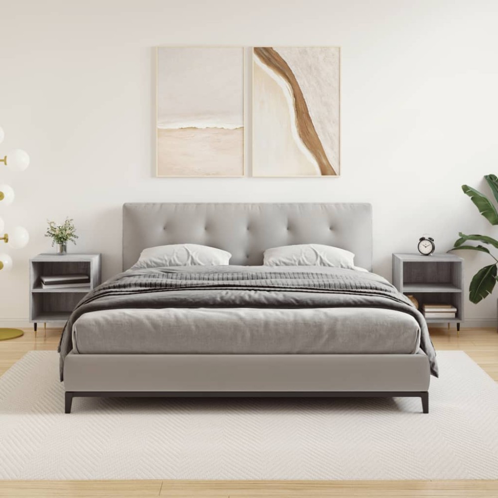 vidaXL Noptiere, 2 buc., gri sonoma, 40x30x50 cm, lemn compozit