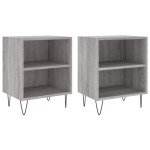 vidaXL Noptiere, 2 buc., gri sonoma, 40x30x50 cm, lemn compozit vidaXL Noptiere, 2 buc., gri sonoma, 40x30x50 cm, lemn compozit