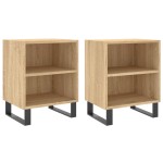 vidaXL Noptiere, 2 buc., stejar sonoma, 40x30x50 cm, lemn compozit vidaXL Noptiere, 2 buc., stejar sonoma, 40x30x50 cm, lemn compozit