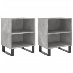 vidaXL Noptiere, 2 buc., gri beton, 40x30x50 cm, lemn compozit