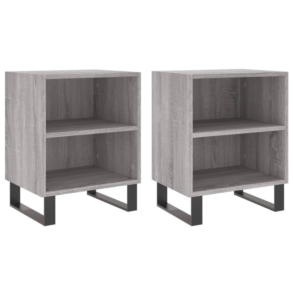 vidaXL Noptiere, 2 buc., gri sonoma, 40x30x50 cm, lemn compozit
