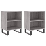 vidaXL Noptiere, 2 buc., gri sonoma, 40x30x50 cm, lemn compozit vidaXL Noptiere, 2 buc., gri sonoma, 40x30x50 cm, lemn compozit
