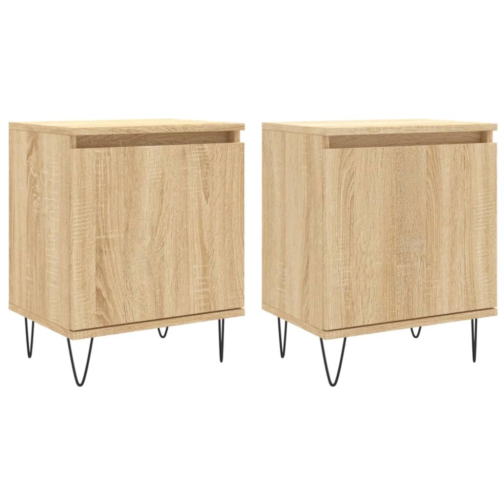 vidaXL Noptiere, 2 buc., stejar sonoma, 40x30x50 cm, lemn compozit