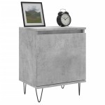 vidaXL Noptiere, 2 buc., gri beton, 40x30x50 cm, lemn compozit