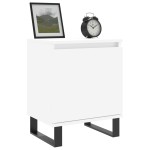 vidaXL Noptiere, 2 buc., alb extralucios, 40x30x50 cm, lemn compozit vidaXL Noptiere, 2 buc., alb extralucios, 40x30x50 cm, lemn compozit