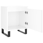 vidaXL Noptiere, 2 buc., alb extralucios, 40x30x50 cm, lemn compozit vidaXL Noptiere, 2 buc., alb extralucios, 40x30x50 cm, lemn compozit