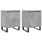 vidaXL Noptiere, 2 buc., gri beton, 40x30x50 cm, lemn compozit